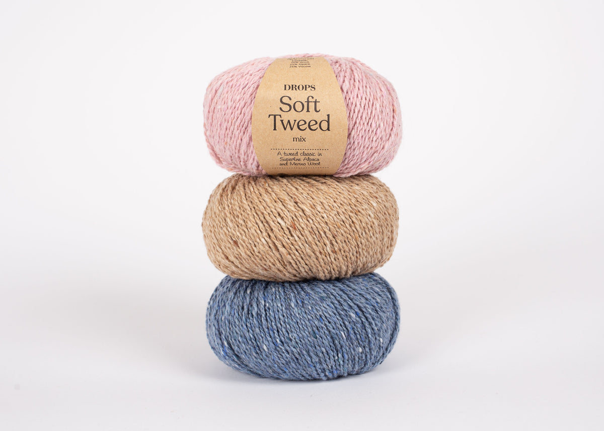 DROPS Soft Tweed knitting yarn 50g (wool, alpaca, viscose)