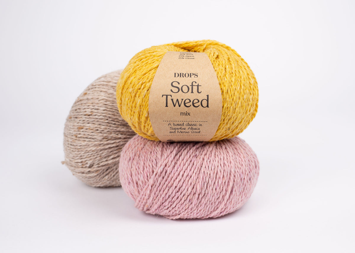 DROPS Soft Tweed knitting yarn 50g (wool, alpaca, viscose)
