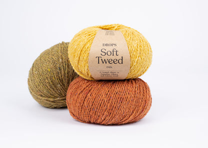DROPS Soft Tweed knitting yarn 50g (wool, alpaca, viscose)