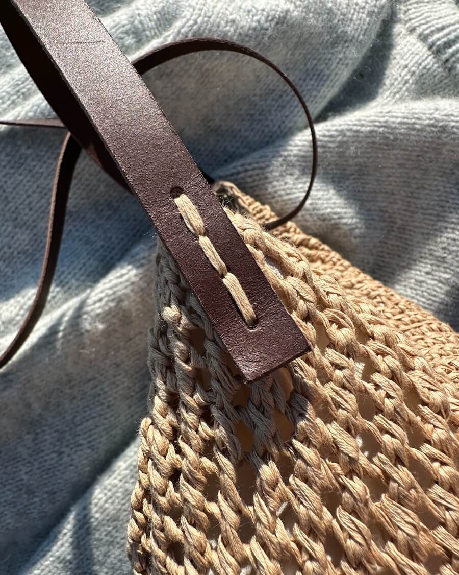 PetiteKnit odinės rankenos "Florence Bag" rankinei (110cm)