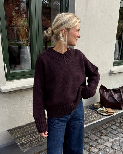 PetiteKnit Hannah Sweater V-neck - Schema