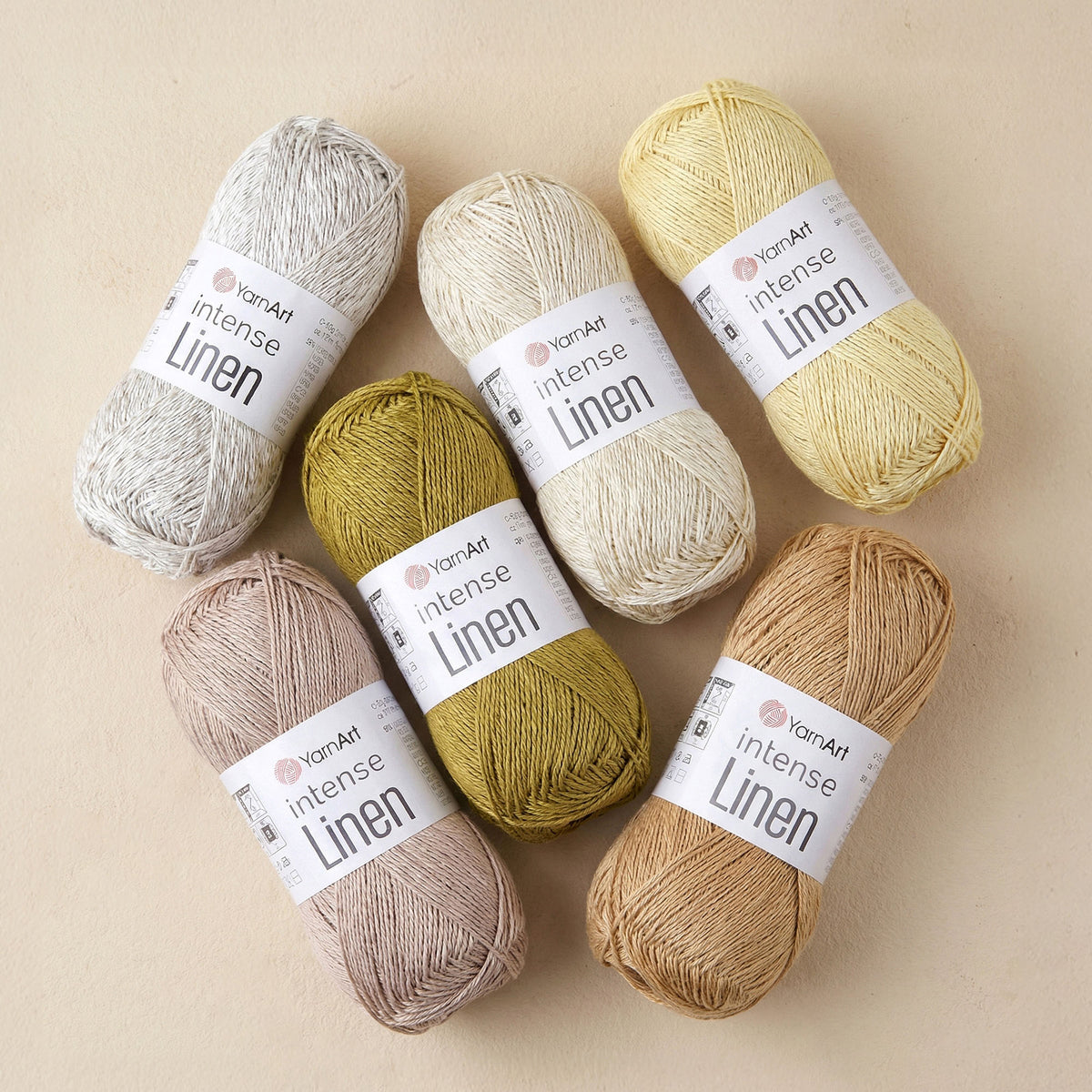 YarnArt Intense Linen siūlai 50g (linas, viskozė)