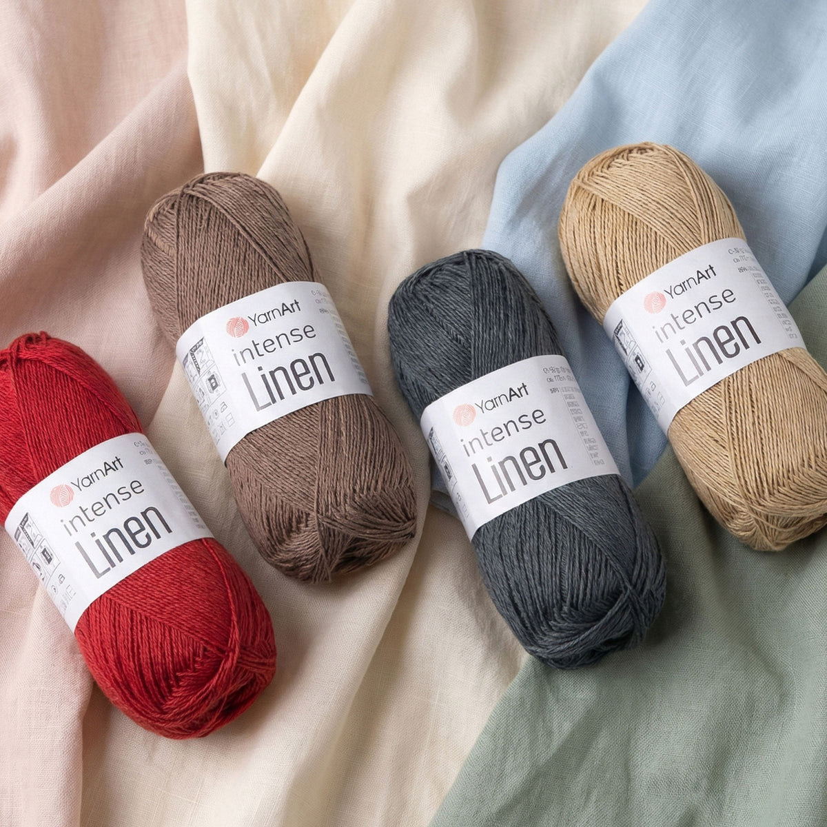 YarnArt Intense Linen siūlai 50g (linas, viskozė)