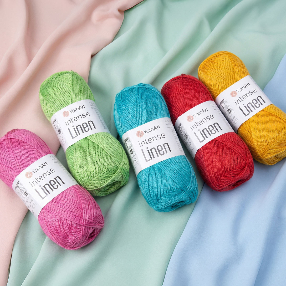 YarnArt Intense Linen siūlai 50g (linas, viskozė)