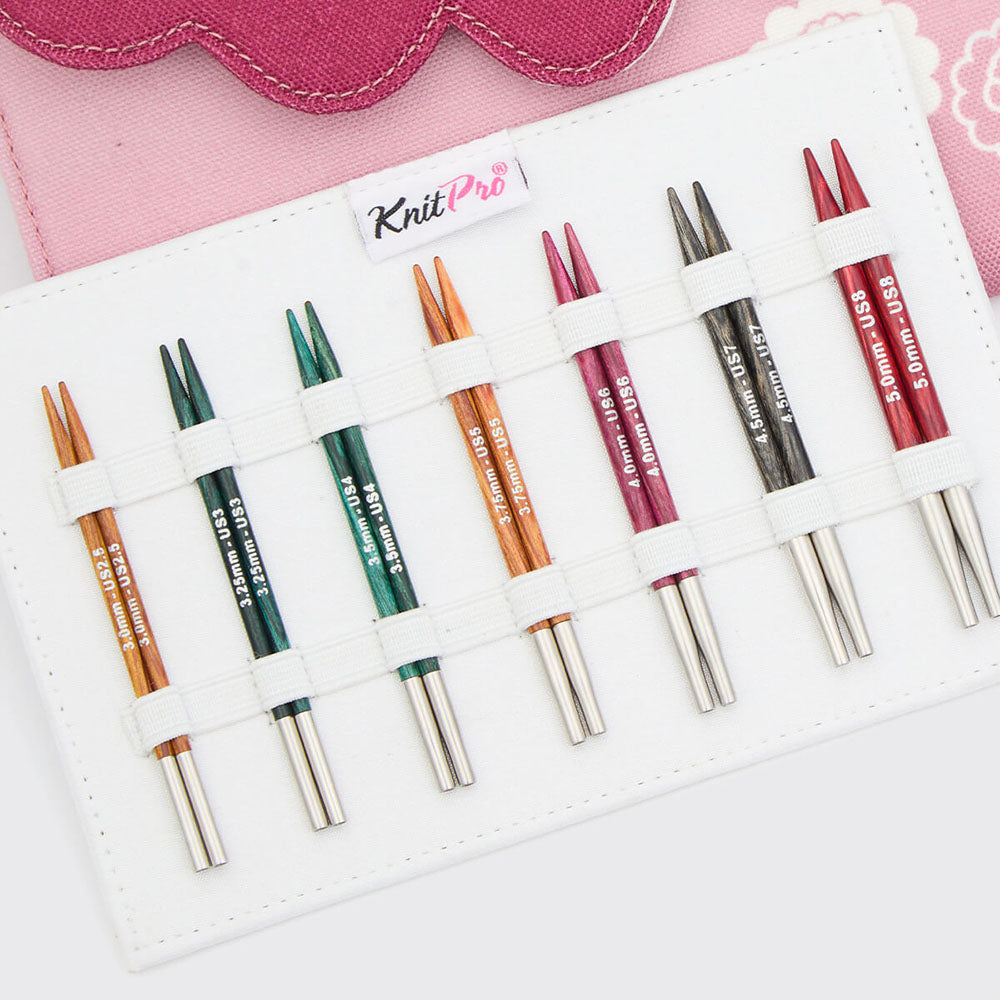 KnitPro Dreamz 13cm virbalų rinkinys keičiamu valu