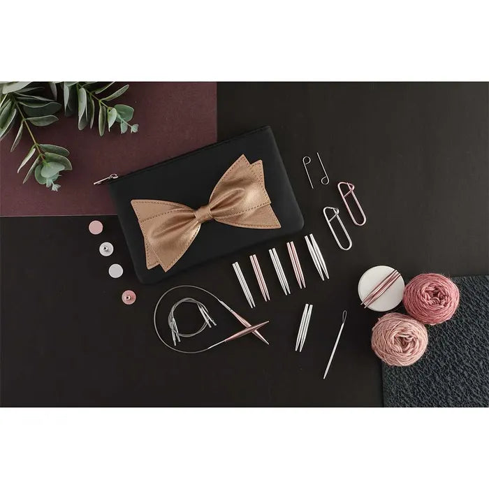 KnitPro Mini Bouquet trumpų 5cm virbalų rinkinys keičiamu valu