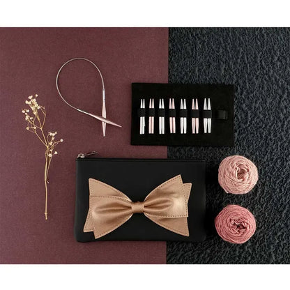 KnitPro Mini Bouquet trumpų 5cm virbalų rinkinys keičiamu valu