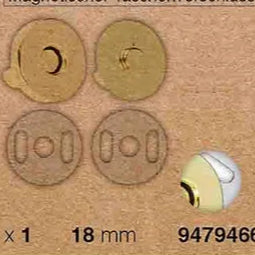 Milward 18mm magnetinis užsegimas krepšiams 1vnt.