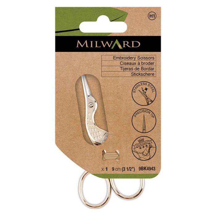 Milward käärid "Kurg" 9cm (kuldne värv)