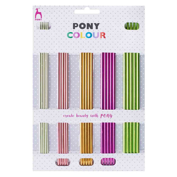 Pony Colour metalinių mezgimo virbalų rinkinys 20cm