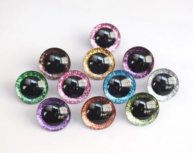 Saugios akys žaislams 8-16mm (Spalvotos) - 1vnt.