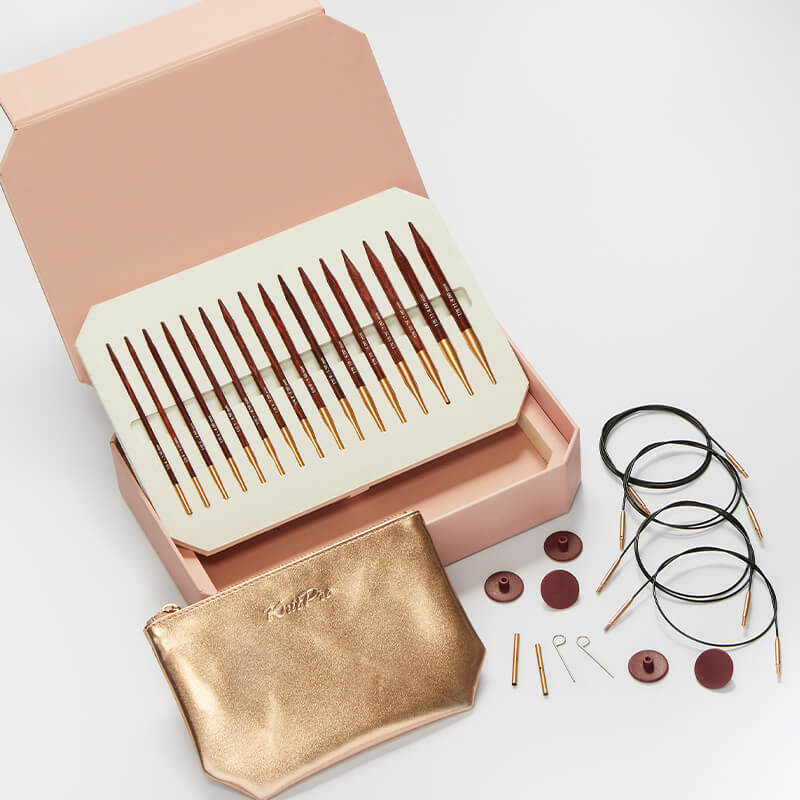 KnitPro Symfonie Rose needle exchange set in a gift box