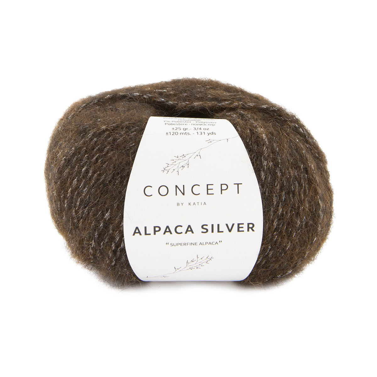 Концепция By Katia Alpaca Silver нити 25г (альпака, полиамид, полиэстер)