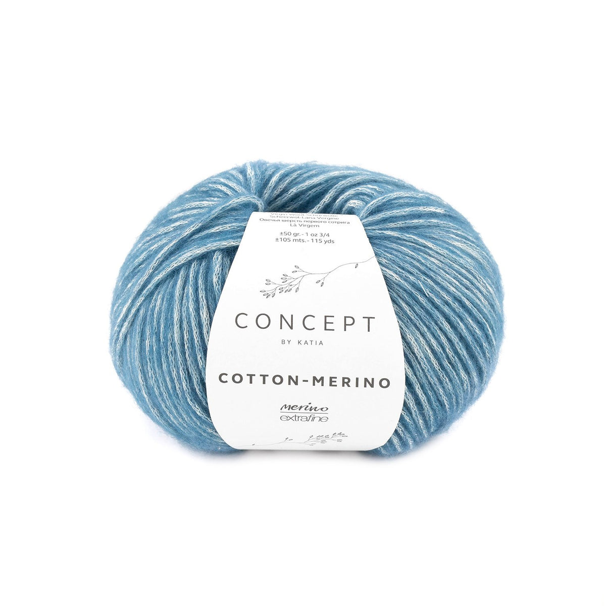 Concept By Katia Cotton-Merino siūlai 50g (merino vilna, medvilnė)