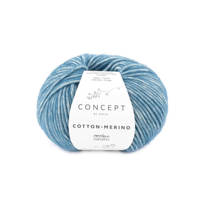 Concept By Katia Cotton-Merino siūlai 50g (merino vilna, medvilnė)