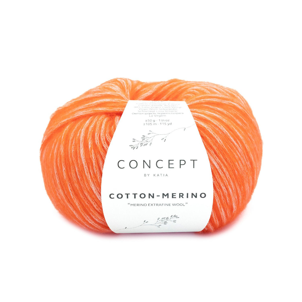 Concept By Katia Cotton-Merino siūlai 50g (merino vilna, medvilnė)
