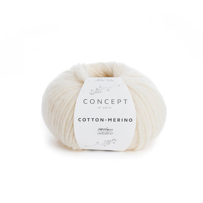 Concept By Katia Cotton-Merino siūlai 50g (merino vilna, medvilnė)