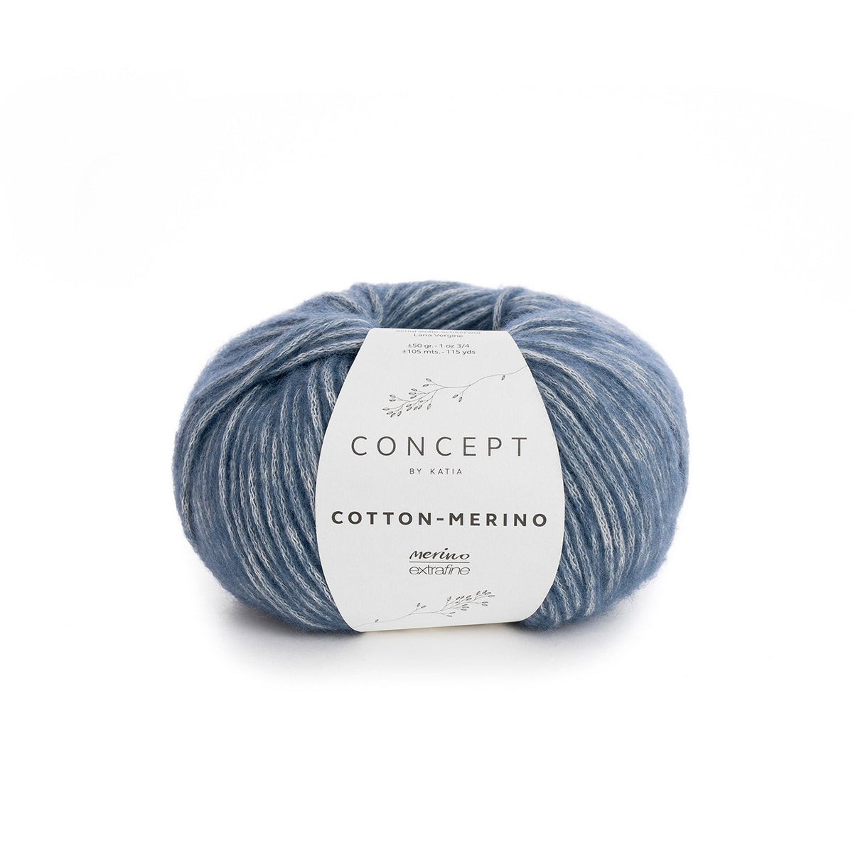 Concept By Katia Cotton-Merino siūlai 50g (merino vilna, medvilnė)