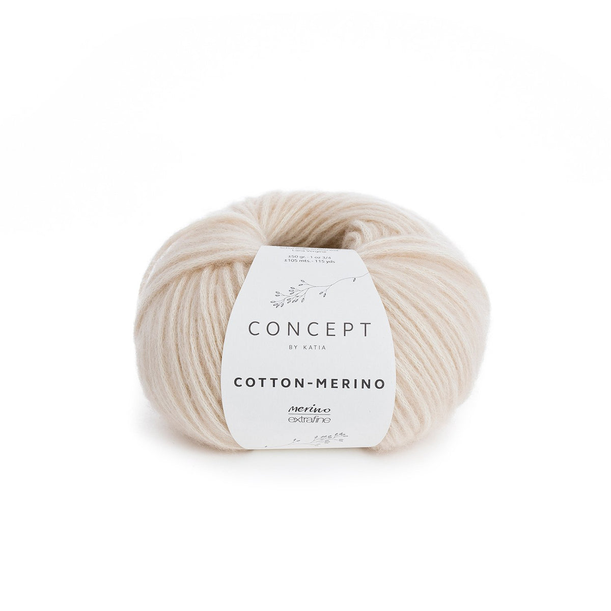 Concept By Katia Cotton-Merino siūlai 50g (merino vilna, medvilnė)