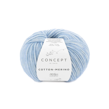 Concept By Katia Cotton-Merino siūlai 50g (merino vilna, medvilnė)