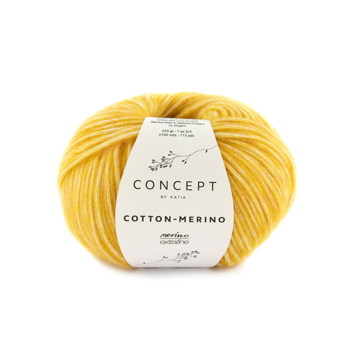 Concept By Katia Cotton-Merino siūlai 50g (merino vilna, medvilnė)