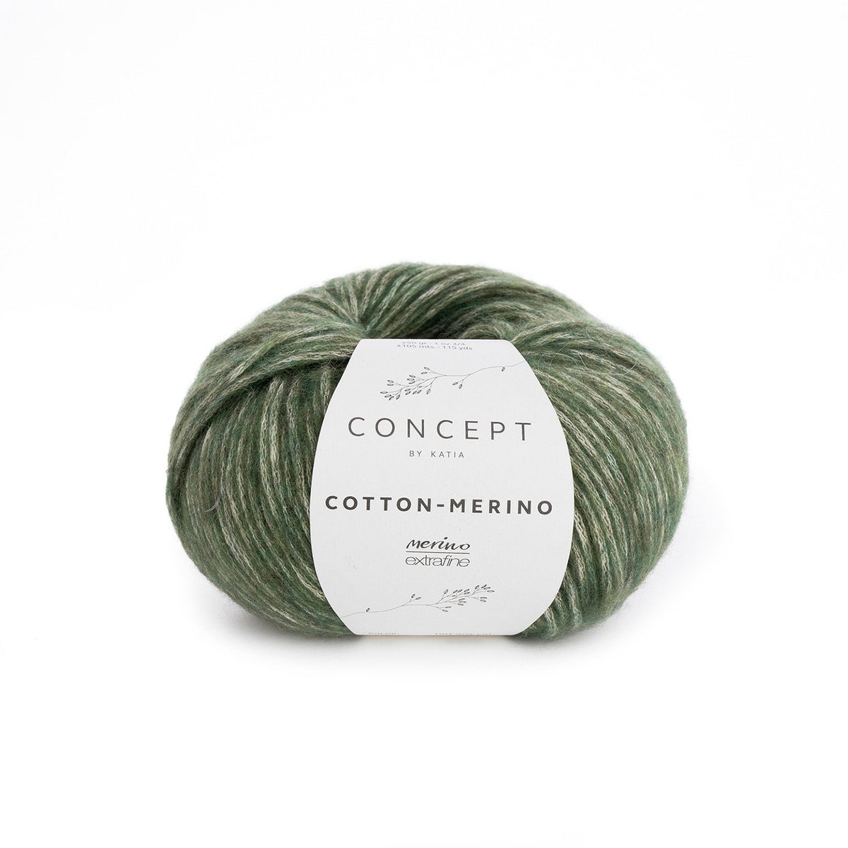 Concept By Katia Cotton-Merino siūlai 50g (merino vilna, medvilnė)