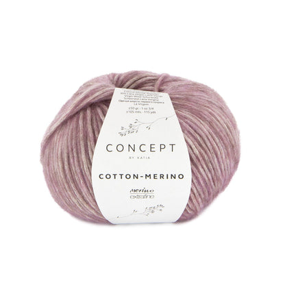 Concept By Katia Cotton-Merino siūlai 50g (merino vilna, medvilnė)