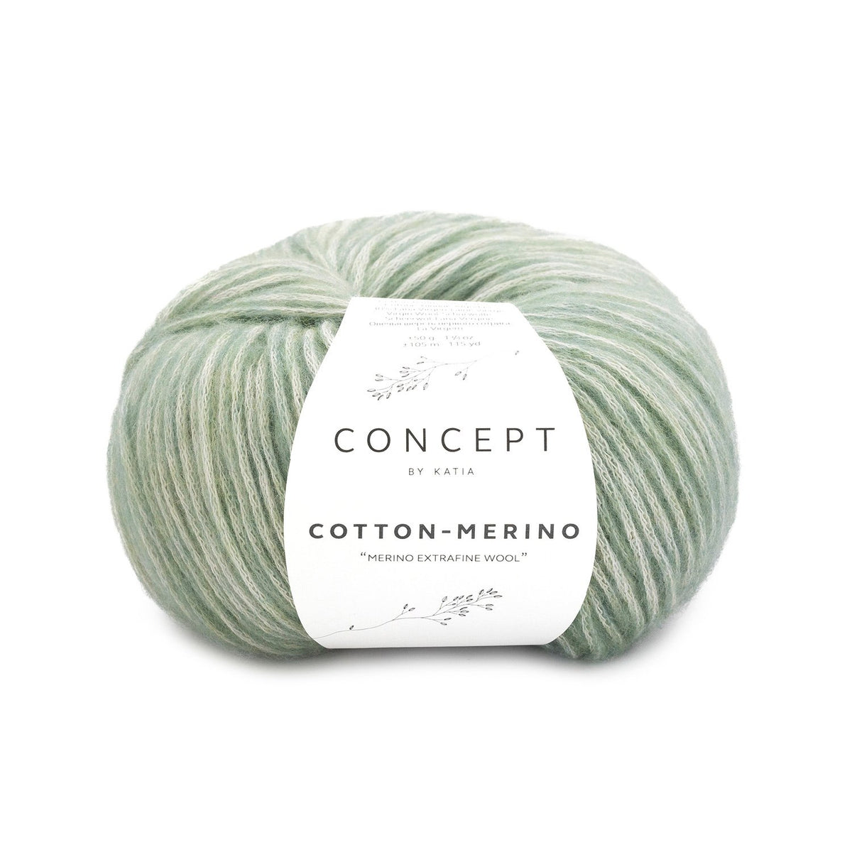 Concept By Katia Cotton-Merino siūlai 50g (merino vilna, medvilnė)
