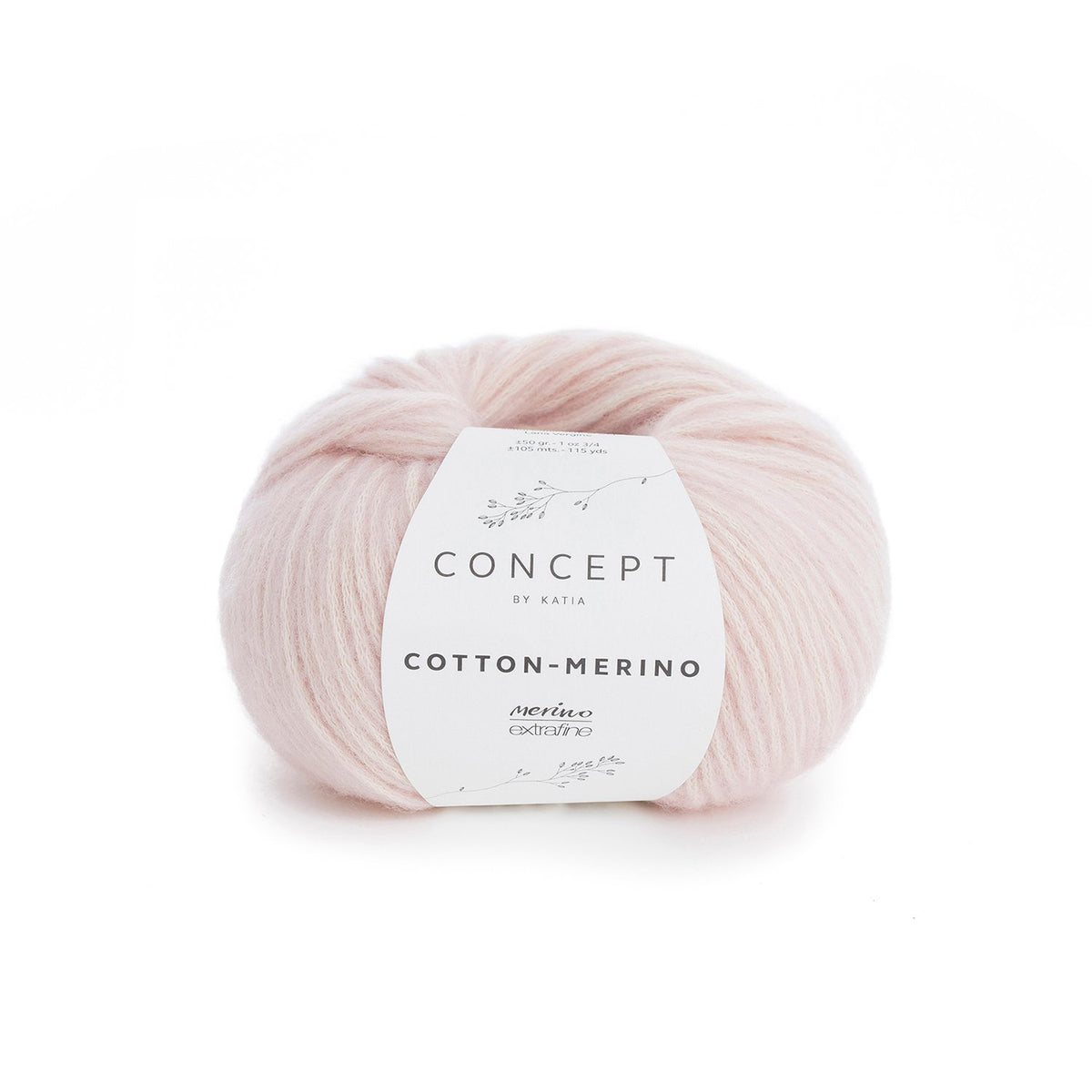 Concept By Katia Cotton-Merino siūlai 50g (merino vilna, medvilnė)