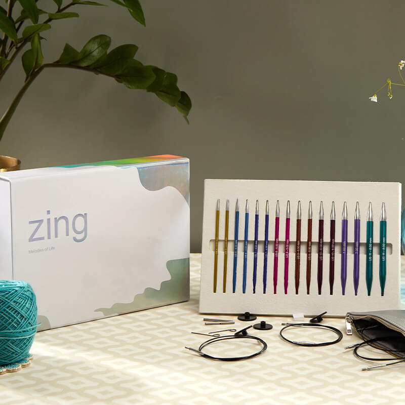 KnitPro Zing needle exchange set in a gift box