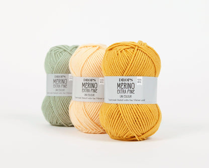 DROPS Merino Extra Fine mezgimo siūlai 50g (merino vilna) - Pasaulio Siūlai