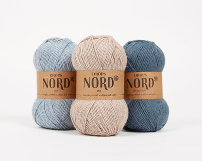 DROPS Nord mezgimo siūlai 50g (alpaka, poliamidas, vilna) - Pasaulio Siūlai