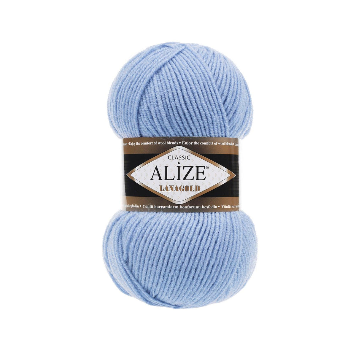 Alize Lanagold mezgimo siūlai 100g (vilna, akrilanas) - Pasaulio Siūlai
