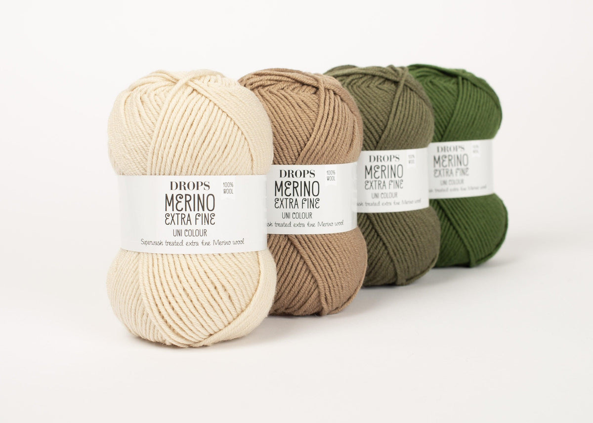 DROPS Merino Extra Fine mezgimo siūlai 50g (merino vilna) - Pasaulio Siūlai
